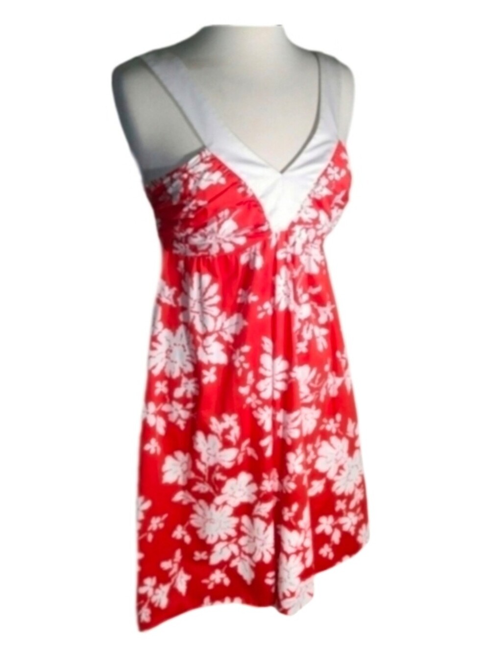 Donna Morgan Dress Trapeeze V-Neck Orange Size 8